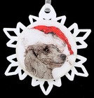 Santa Poodle Dog Breed Christmas Ornament - Free Personalization