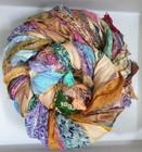 Abb Vintage Silk Sari Ribbon Yarn Tassels 42 Yds 100 Strips Craft Decor