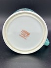Vintage Turquoise Famille Rose Lidded Mug Jingdezhen Porcelain Floral Scroll B29