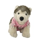 Build-a-bear Siberian Husky Wolf Plush Pink Princess Shirt 16  Babw