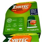 Zyrtec Allergy Cetirizine Hcl 10mg 90 Tablets 24 Hour Relief Exp 2028 07 2 Boxes