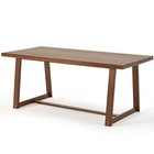 72  Solid Wood Dining Table 6 Seater Farmhouse Kitchen Table Rectangular