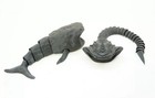 Bloop Vs El Gran Maja Sea Creature - 3d Printed Flexible Fidget Toys Black