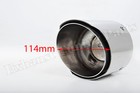 Exhaust Tips Tailpipe Trims S steel Pair 114mm 4 5  For Vw R20 R32 Evo Impreza