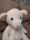 White Plush Wellesley 18  Bear By Russ Berrie With Pink Nose
