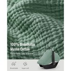 Blissful Diary Muslin Baby Car Seat Cover  Infant Canopy  Roman Green   Breat   