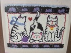 Artiste Zweigart Three Playful Cats Latch Hook Rug Kit 26  X 19  New
