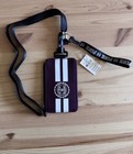 Victorias Secret Pink Graphic Burgundy Lanyard Limited Edition Id Holder Nwt