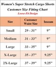 Women   s Flex Stretch Cargo Shorts  3-pack  6-pocket New  size- S-2xl  Free Ship