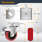 2 Inch Swivel Caster Wheels Set Of 4 With 400 Lbs Loads  Heavy Duty Plate Caster