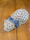Vintage Cat Figurine Ceramic 10  Long Fabrqiue En Chine Sleeping Kitty Polka Dot