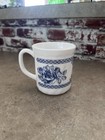 Set Of 4 Vintage Arcopal Honorine Coffee Tea Mug Cup France Country Milk Glass