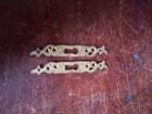 2 Antique Vtg Solid Brass Victorian Cabinet Keyhole Escutcheons Ornate 