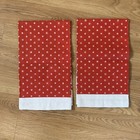 Vintage   Stevens Linen   All Pure Linen Tea Towel   Christmas Geese On Red