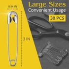 30 Pack Extra Large 3  Safety Pins