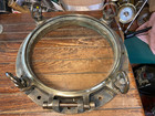 Vintage Genuine Bronze Opening Ship s Porthole 19  Od Flange  15  Glass  1 Of 2 