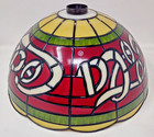 Vtg Coca Cola Tiffany Style Accent Plastic Stained Glass Lamp Shade Collectible