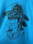Vintage 90s Native American Southwest Art T Shirt Jerzees Made Usa Blue Large