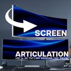 Vivo Dual Ultrawide Stacked Monitor Desk Mount  2 Poles  2 Screens Up To 57 