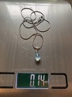 Aquamarine Pendant Necklace Set In 925 Sterling W sterling Plated 18    Chain