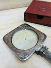 Vintage Nautical Brass Magnifying Glass With Engraved Wooden Box     Henry Hughes 