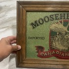 Vintage Moosehead Beer Imported Canadian Lager Wood Framed Beer Sign 20x14   