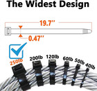 Black Zip Ties Heavy Duty 20 Inch Outdoor 250lb Extra Large Cable Tie Wraps Long
