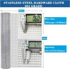 Stainless Steel Hardware Cloth Size 23gauge 1 4inx16inx8ftx23gauge  Silver