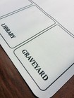 Mtg Magic The Gathering Playmat - Simple  Clean  Minimalist Zones - 24x14  White