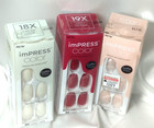 Impress Color Press On Manicure Nails Lot 3 Sets 30 Nails Ea Pkg Medium