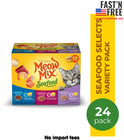 Meow Mix Seafood Selections Variety Pack  Wet Cat Food  2 75 Oz Cup  24 Pack 