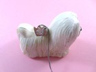 Ksa Glass Christmas Ornament Maltese Dog Kurt S  Adler Metal Hangtag 3 25 Inch