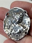 Antique Sterling Gibson Girl Pendant Victorian Girl Art Nouveau Revival 925