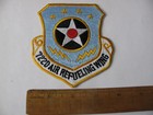 Vintage Usaf  722nd  722 Air Refueling Wing Squadron  3 75   Iron On Patch  Rare