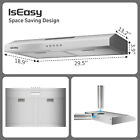 30 Inch Ductless Range Hood Under Cabinet Hood Vent 3-speed Stainless Steel Usa