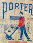 Porter  train    Old Matchbox Label Vintage Estonia Safety Matches Antique