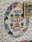 Vtg 80s Buttermilk Farms Embroidered 7    Square    home Sweet Home    Potholder Nwt