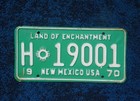 1970 New Mexico License Plate