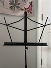 On-stage Black Height-adjustable Foldable Portable Metal Sheet Music Stand