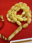 Certified Natural Baltic Amber Super White   Honey 63gr 9 5x18mm  51 Beads