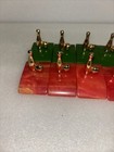 10 Vtg Bowling Catalin Bakelite Metal Table Dinner Place Card Name Holders