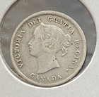 1871 Canada 5 Cents 7 7 Five Over
