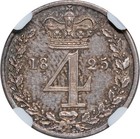 1825  Great Britain  George Iv  Nice Silver 4 Pence  groat  Coin  Ngc Au-58 