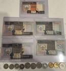 Kuwait Vintage 16 Piece Currency Lot  5 Banknotes  11 Coins 1 1 2 1 4 Dinar Fils