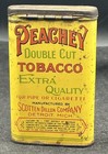 Vintage Peachey Double Cut Tobacco Pocket Tin Scotten Dillon Co Detroit Mi