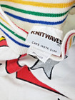 Vintage 1980s Retro Child s Stars Sweatshirt Knitwaves Red White   Blue Silver