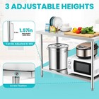 304 Stainless Steel Commercial Prep Table 1000lbs Work Table For Restaurant