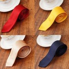 1pcs Mens Tie Skinny Classic Black Wedding Necktie Plain Boys Slim Partynew 