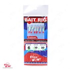 5pks Size 6 Fish Wow  Piscatore Sabiki Bait Rig Gold Hook Mylar Skin Lure  6 New