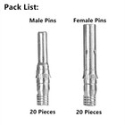 40pcs  20 Pair  Mc4-compatible 40pcs 20 Pairs  Male female Pins Connectors 